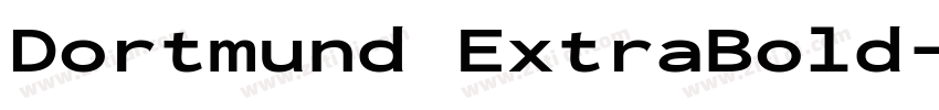 Dortmund ExtraBold字体转换